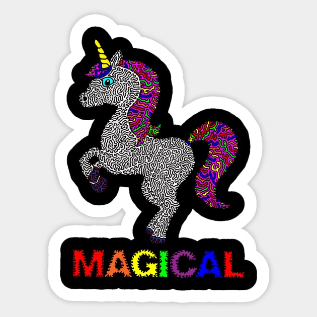 Magical Unicorn Sticker by NightserFineArts